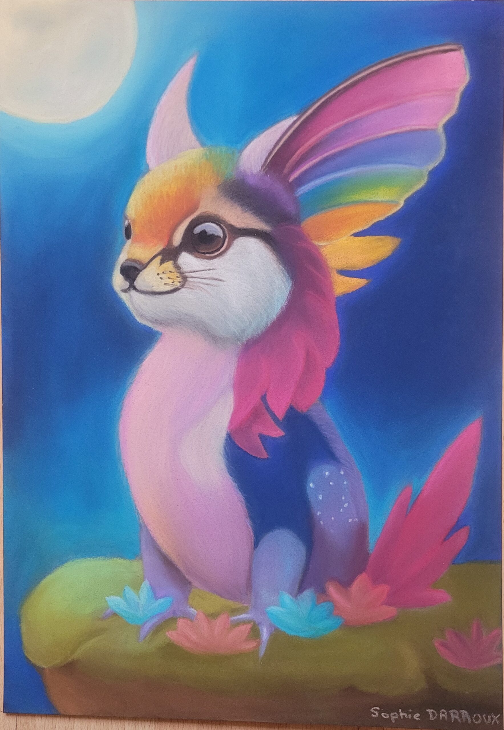 Clair de Lune - Dessin aux pastels secs