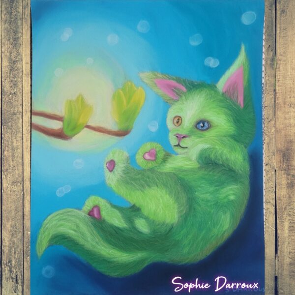 Dessin fantastique aux pastels secs - Lévitation