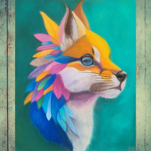 Dessin fantastique aux pastels secs - Enchantement sauvage