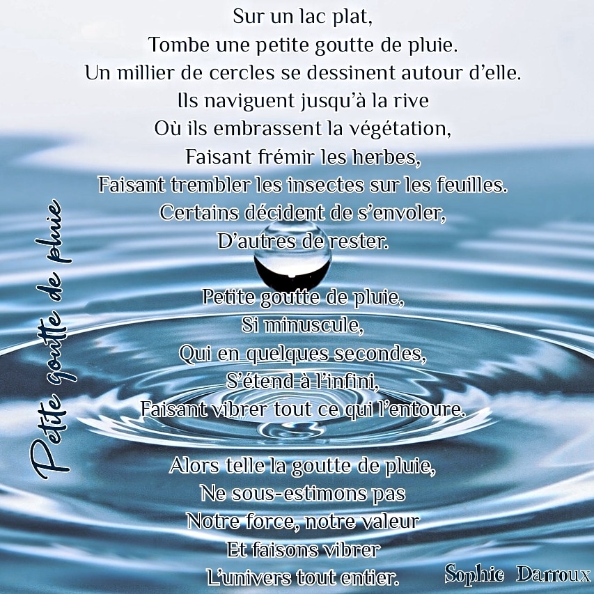 Texte en écriture intuitive tiré de Inspirations lumineuses de Sophie Darroux