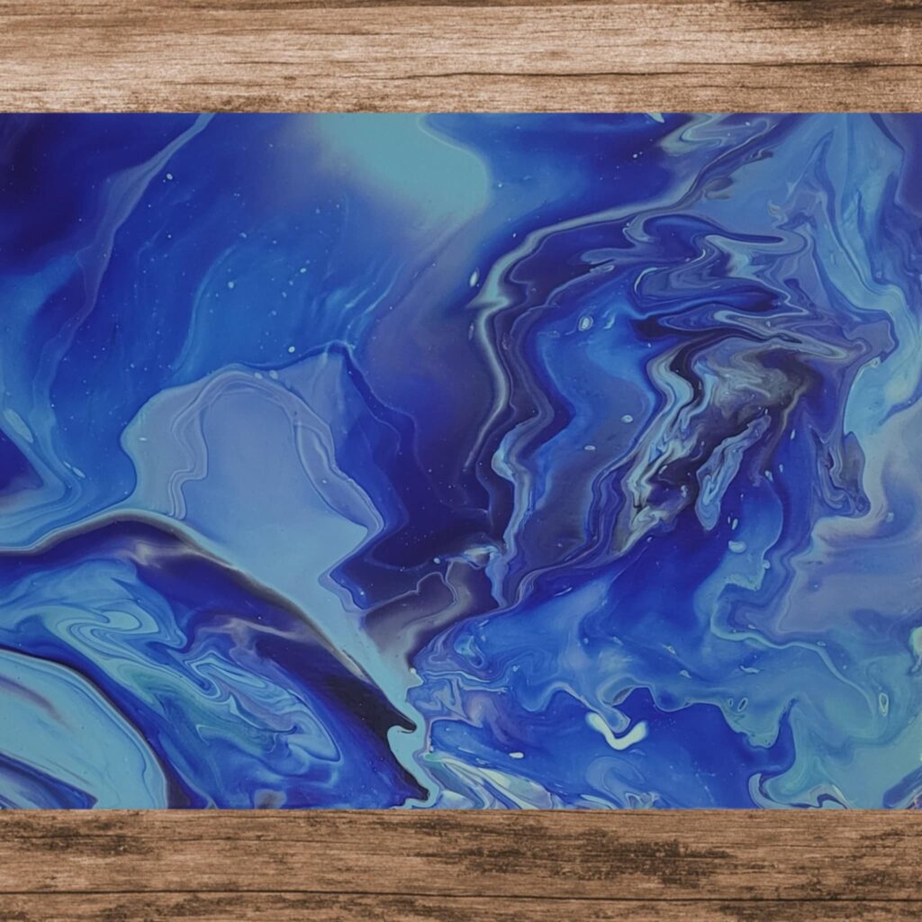 Peinture coulée abstraite Sophie Darroux - Art intuitif