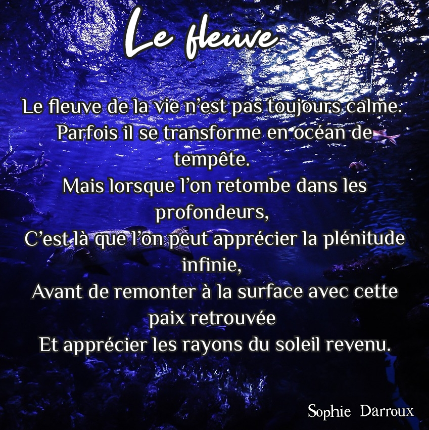 Texte en écriture intuitive tiré de Inspirations lumineuses de Sophie Darroux