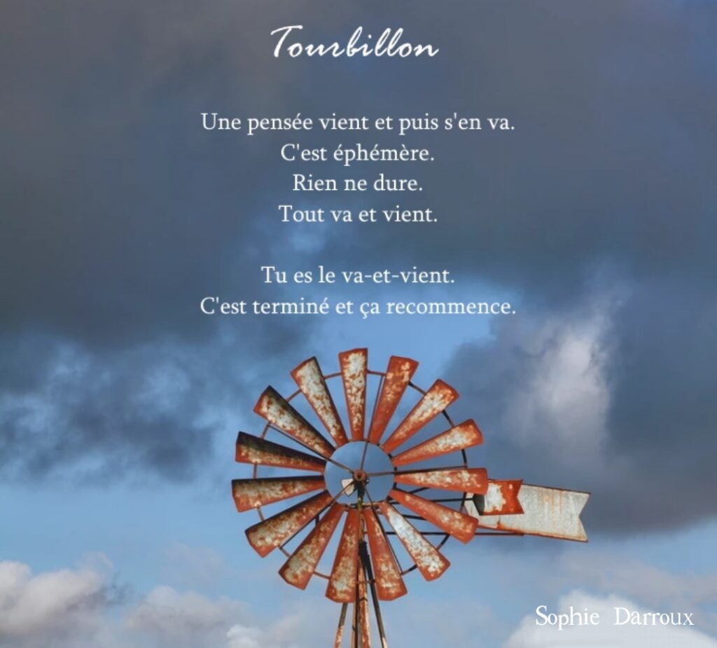 Texte en écriture intuitive tiré de Inspirations lumineuses de Sophie Darroux