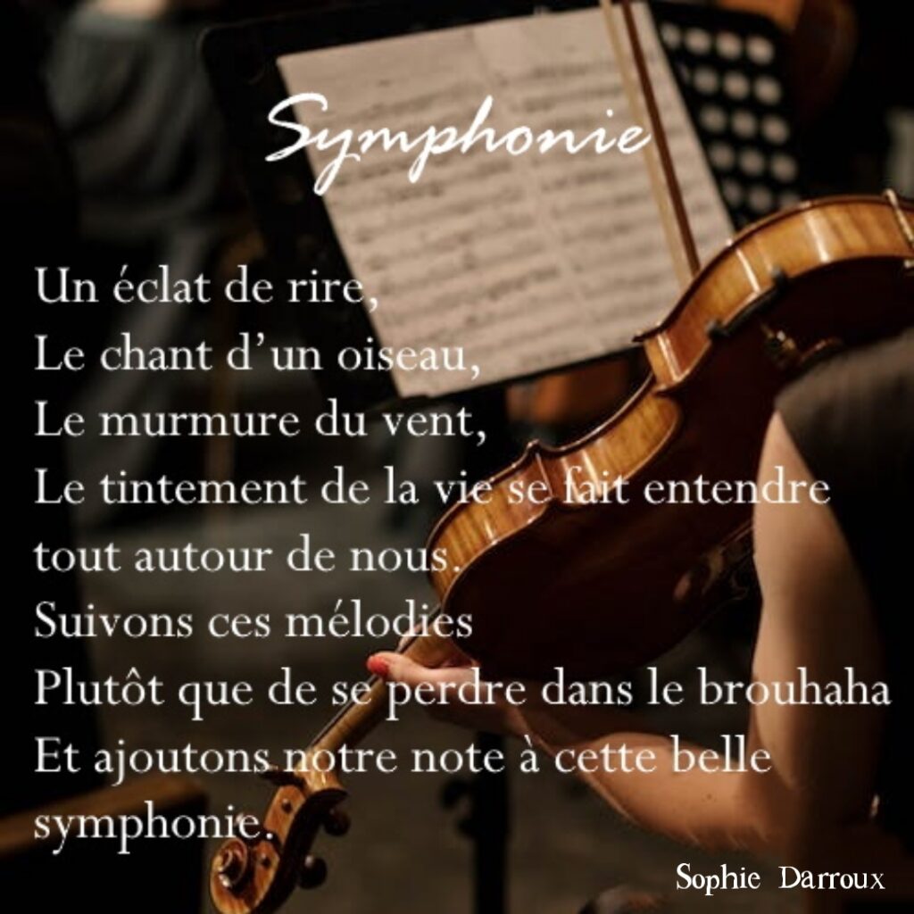 Texte en écriture intuitive tiré de Inspirations lumineuses de Sophie Darroux