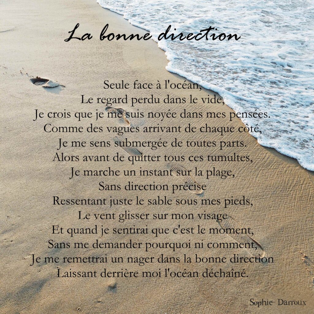 Texte en écriture intuitive tiré de Inspirations lumineuses de Sophie Darroux