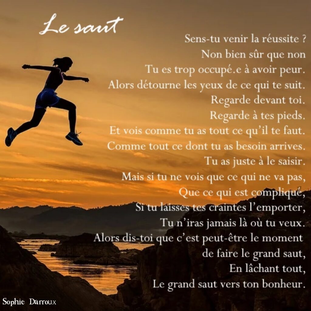 Texte en écriture intuitive tiré de Inspirations lumineuses de Sophie Darroux