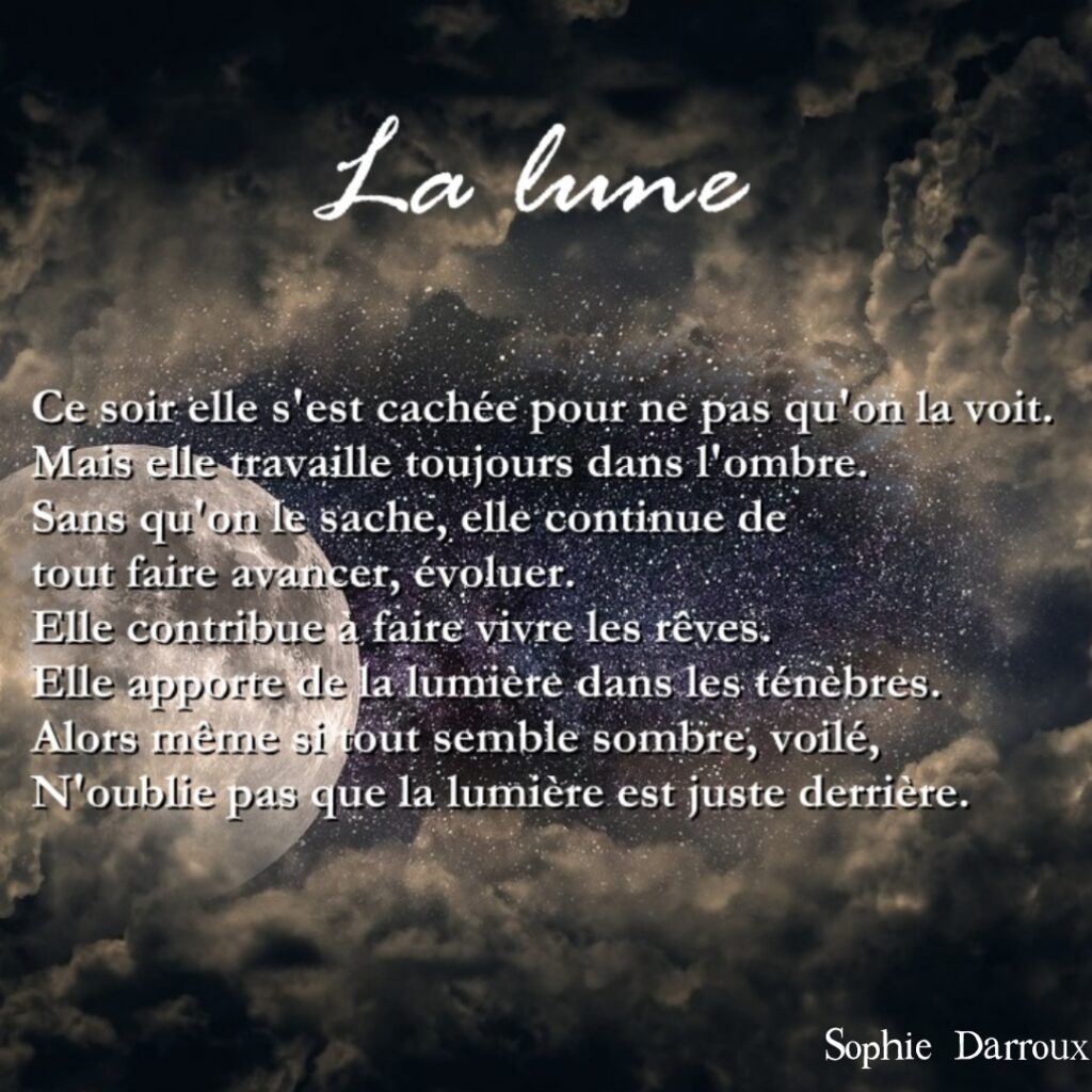 Texte en écriture intuitive tiré de Inspirations lumineuses de Sophie Darroux