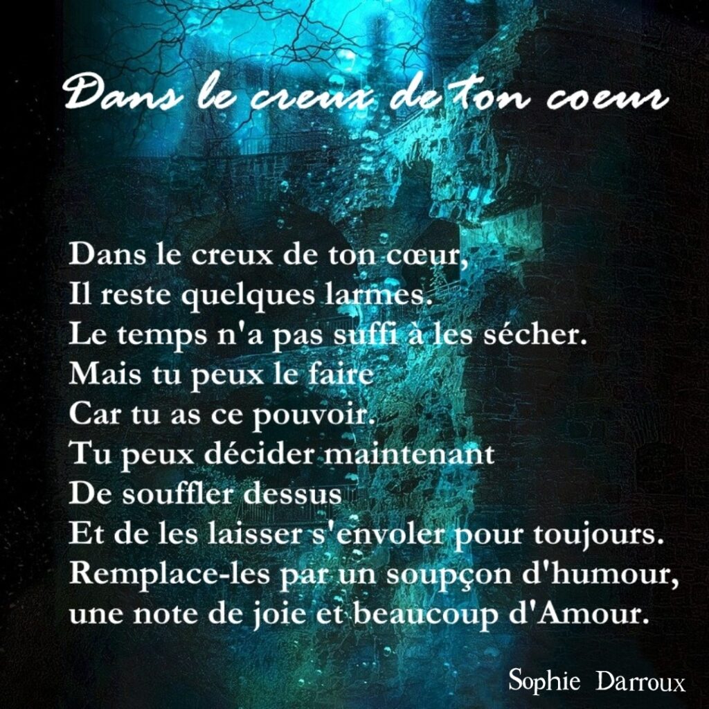 Texte en écriture intuitive tiré de Inspirations lumineuses de Sophie Darroux