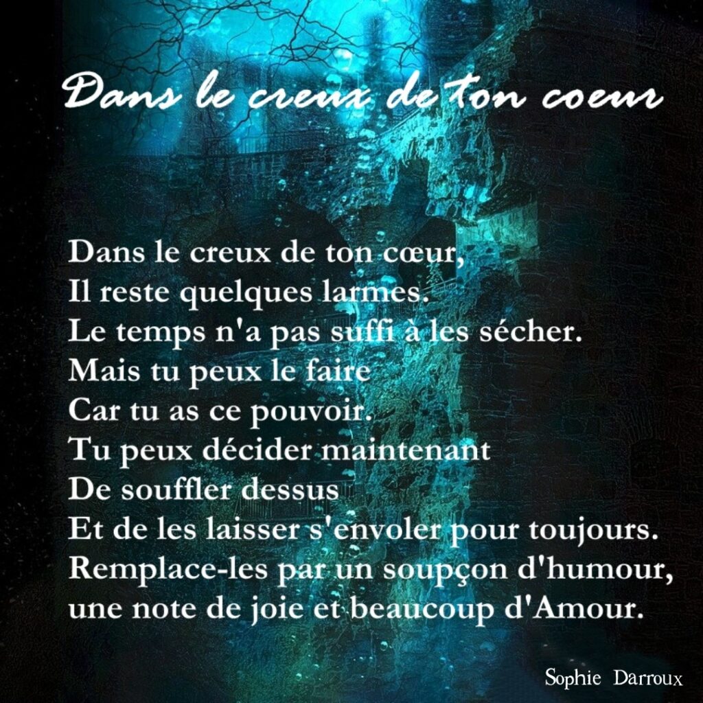 Texte en écriture intuitive tiré de Inspirations lumineuses de Sophie Darroux