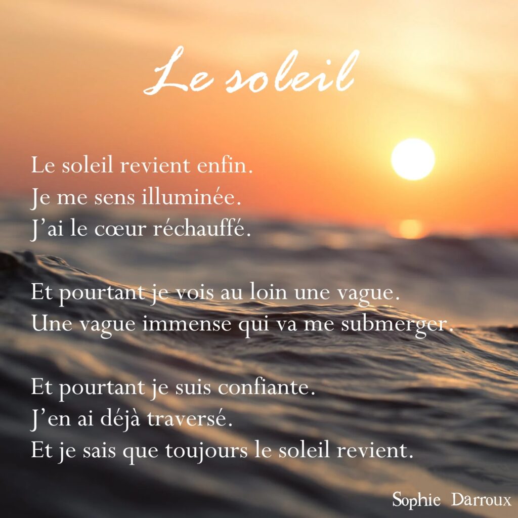 Texte en écriture intuitive tiré de Inspirations lumineuses de Sophie Darroux