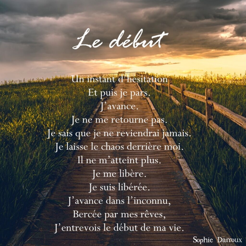 Texte en écriture intuitive tiré de Inspirations lumineuses de Sophie Darroux