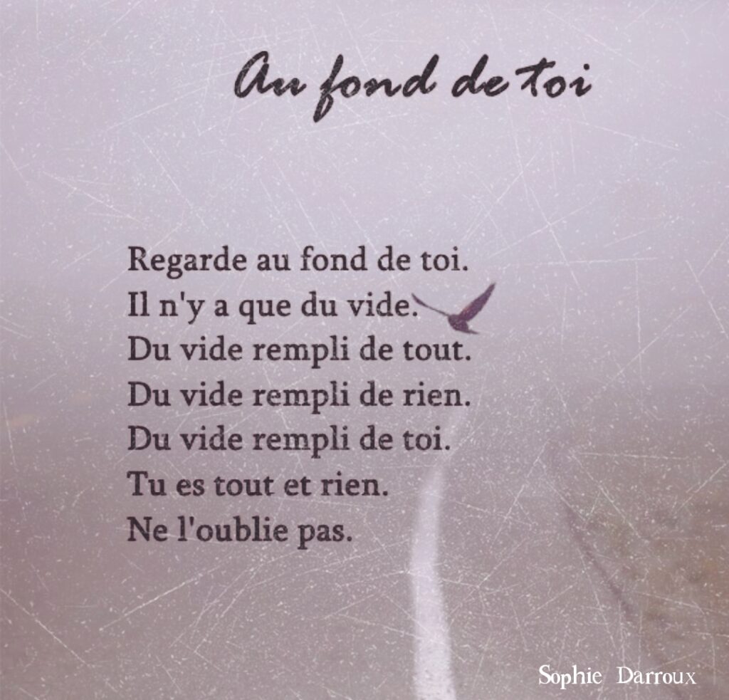 Texte en écriture intuitive tiré de Inspirations lumineuses de Sophie Darroux