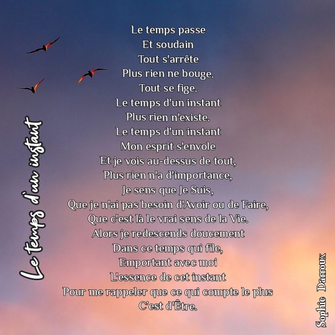 Texte en écriture intuitive tiré de Inspirations lumineuses de Sophie Darroux