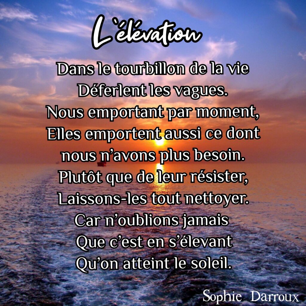Texte en écriture intuitive tiré de Inspirations lumineuses de Sophie Darroux