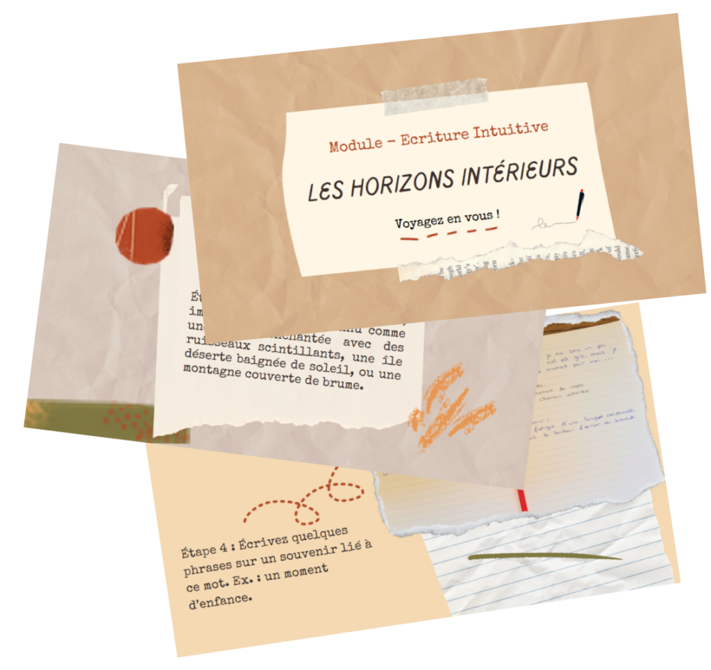 Exemple slides ateliers écriture intuitive Sophie Darroux