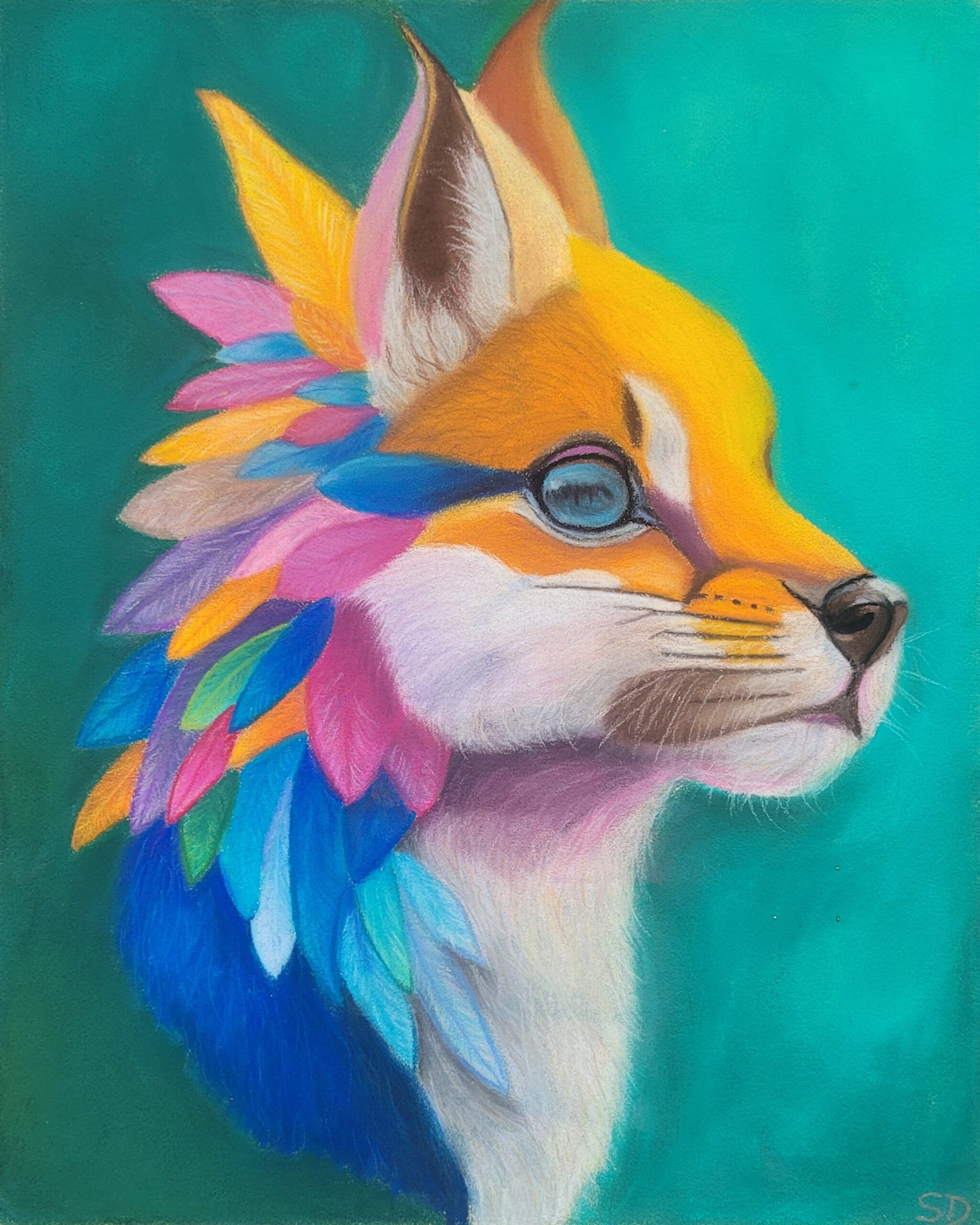 Dessins fantastique aux pastels secs - Enchantement sauvage