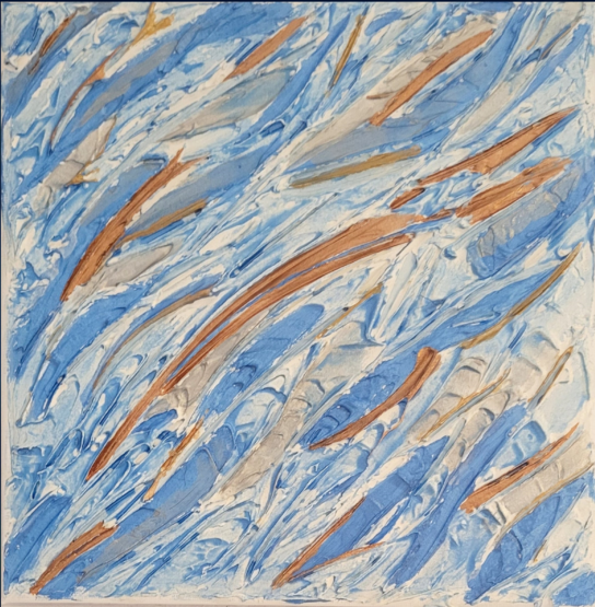 Furtif - peinture acrylique sur pâte à structure