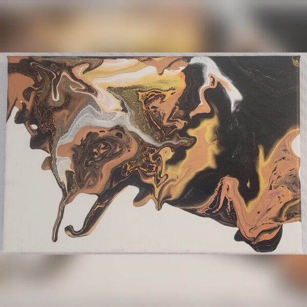 Ebène d'or - peinture coulée