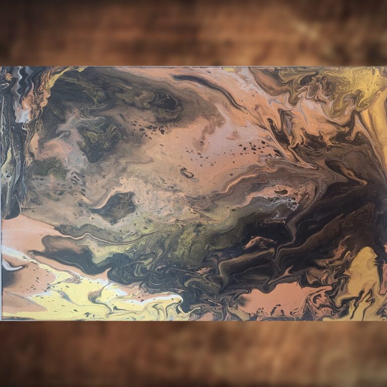 Ébullition céleste - peinture coulée