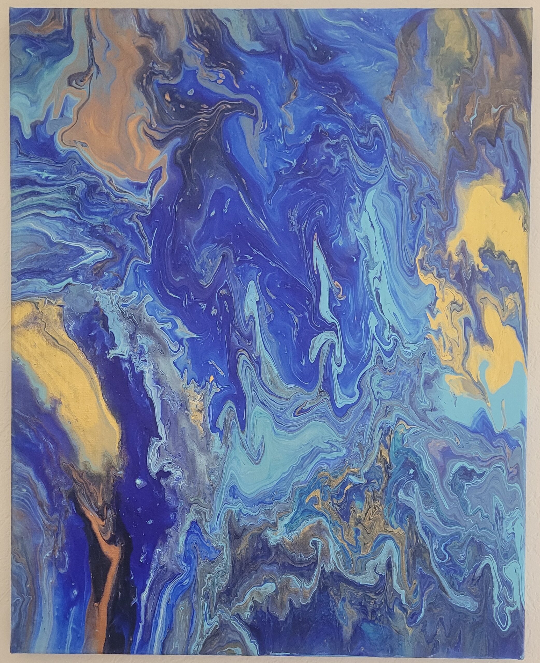 Courant abyssale - peinture coulée