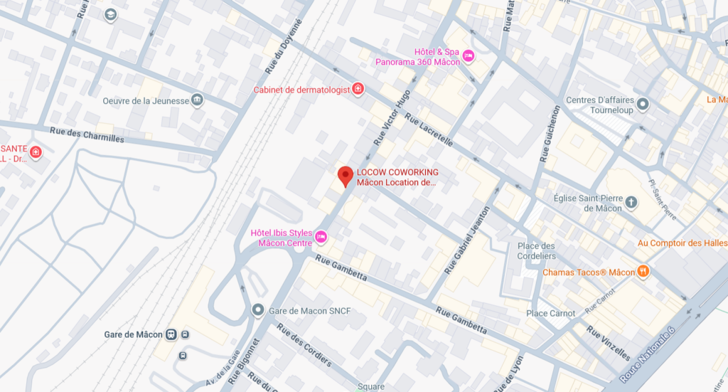 Plan accès bureau biographe Macôn